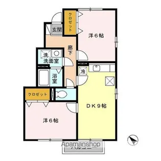 グリーンビレッジ・ピア ABCD【1階】の間取り