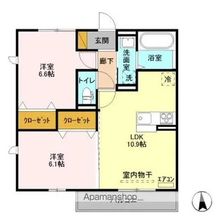 ゼピュロスみどりの A棟【3階】の間取り