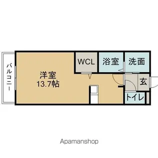 スリーディーガーデン本山【205号室号室】の間取り