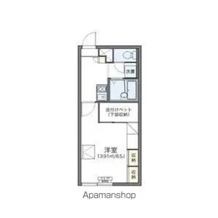 レオパレスシャスティMS【202号室】の間取り