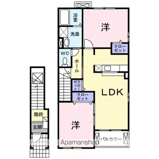 サンリット・栄 B棟【2階】の間取り