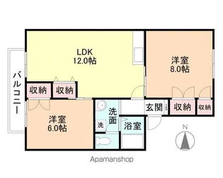 ドゥラメール小杉A棟【202号室】の間取り