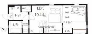 ハーミットクラブハウストゥギャザー戸塚【2階】の間取り