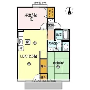 グリーンアベニューA【1階】の間取り