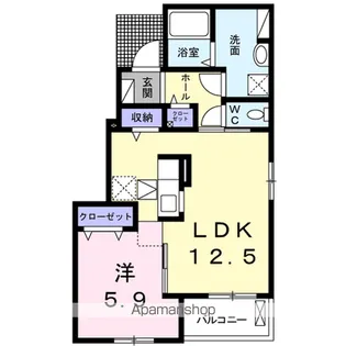 エレガンツァ フィオーレ【1階】の間取り