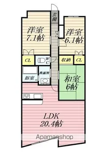 フィールドサン【3階】の間取り