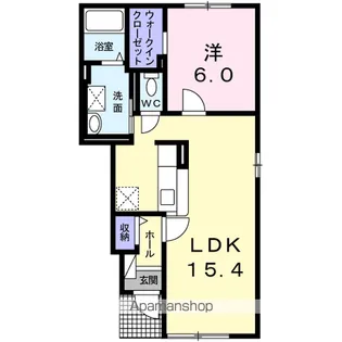 ワイ・ケー グラース【1階】の間取り
