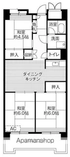 ビレッジハウス品川八潮タワー1号棟【7階】の間取り