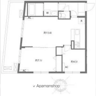 グランピア四谷【4階】の間取り