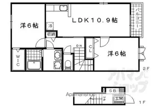 レイクともI【203号室】の間取り