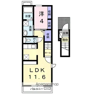 ララ・クメール【2階】の間取り