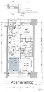 愛知県名古屋市中村区名駅南3丁目【マンション】の間取り