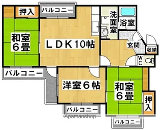 ヒルズコート【301号室】の間取り