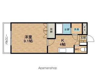 ペティハウス壱番館【5階】の間取り