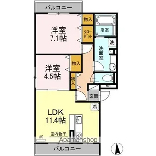 メゾンD【2階】の間取り
