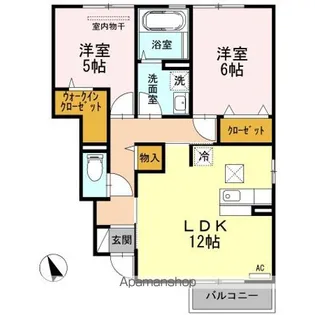 シャルムグレイスII B棟【1階】の間取り