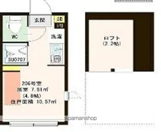 ハーモニーテラス小竹向原Ⅱ【2階】の間取り