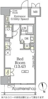 1Rの間取り画像