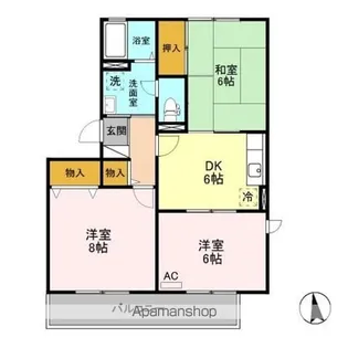 ガーデン岳樹【2階】の間取り
