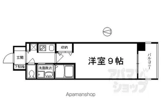 エイペックス京都御所西【202号室】の間取り