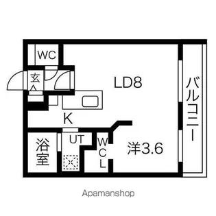 エアフォルク発寒南【2階】の間取り