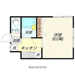 セントラルハイツ城南【1号室】の間取り