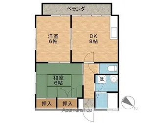 第2富士見コーポA棟【202号室】の間取り