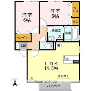ウィルモア手城 B棟【2階】の間取り