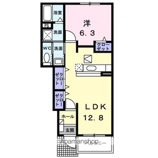 パセーオ ロジュマンA【1階】の間取り