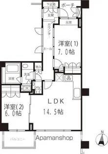 下北沢パークハウス【2階】の間取り