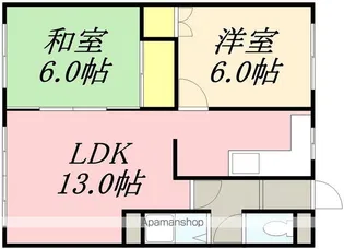 パレス神山【102号室】の間取り