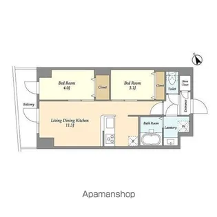 アルファコート曳舟2【5階】の間取り