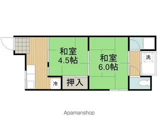 白芳荘9号館【1階】の間取り