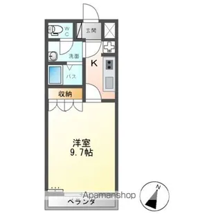 サニーサイド神立【1階】の間取り