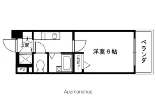 なかよしマンション四条大宮【605号室】の間取り