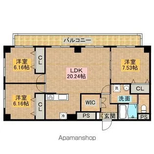 シュライク21(新館)【6A号室】の間取り