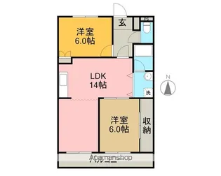 ミズノハイツ【406号室】の間取り