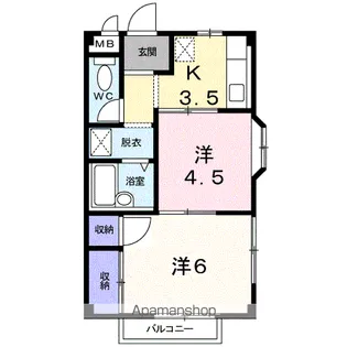 デルソーレY【1階】の間取り