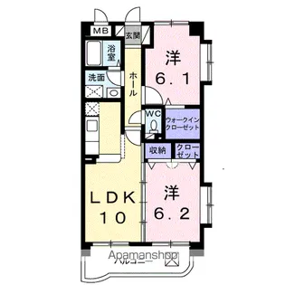 ボーフェン ドゥリー【3階】の間取り