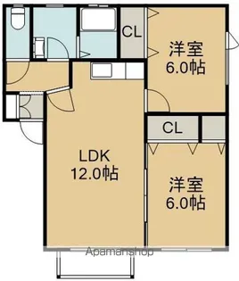 メゾンリッチ【2階】の間取り