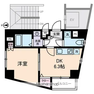 レアシス西日暮里【2階】の間取り