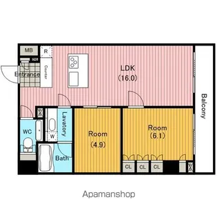 アーデン芝公園【15階】の間取り