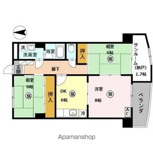 ファミール五反田【5階】の間取り