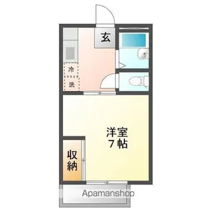 サンシティロッキーA・B【1階】の間取り