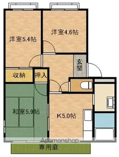 フレグランス高松【101号室】の間取り