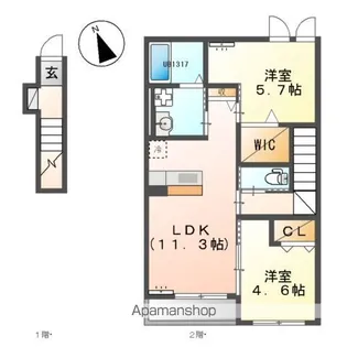 R75番館【203号室】の間取り