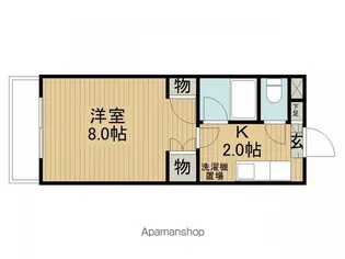 ビューロックウェーブA棟【A303号室】の間取り