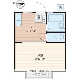 シャトルカメリア【202号室】の間取り