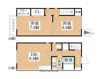 Riverte(井ノ越)【1階】の間取り