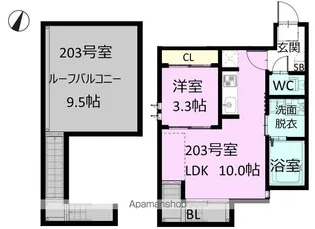 フォンティーナ本千葉【2階】の間取り
